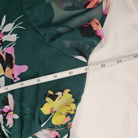 EUC Torrid Dark Green Floral Size 1 Dress Plus size - Picture 4 of 5